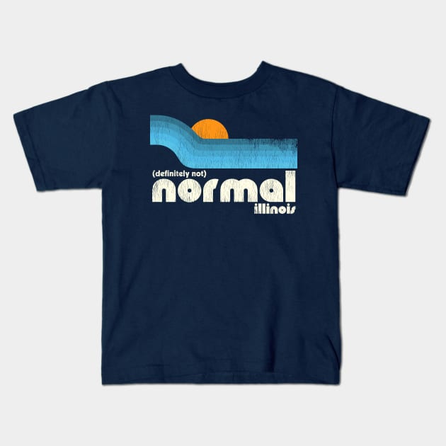 Definitely Not Normal Illinois Kids T-Shirt by darklordpug